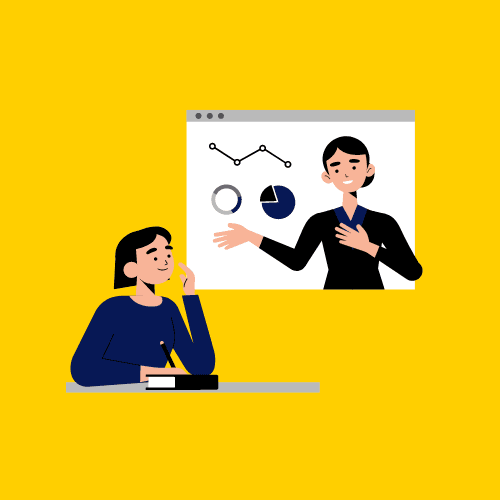 Get Trained-1 Illustration of employee training presentation